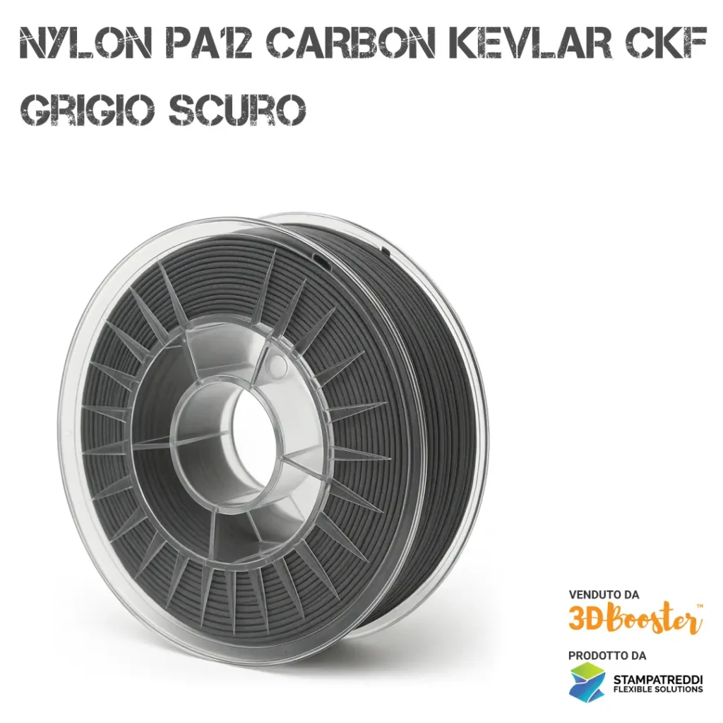 NYLON PA12 CARBON KEVLAR CKF GRIGIO SCURO